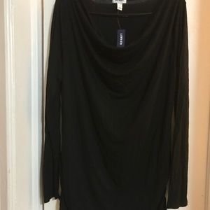 Old Navy -  Drape front Black Blouse - L